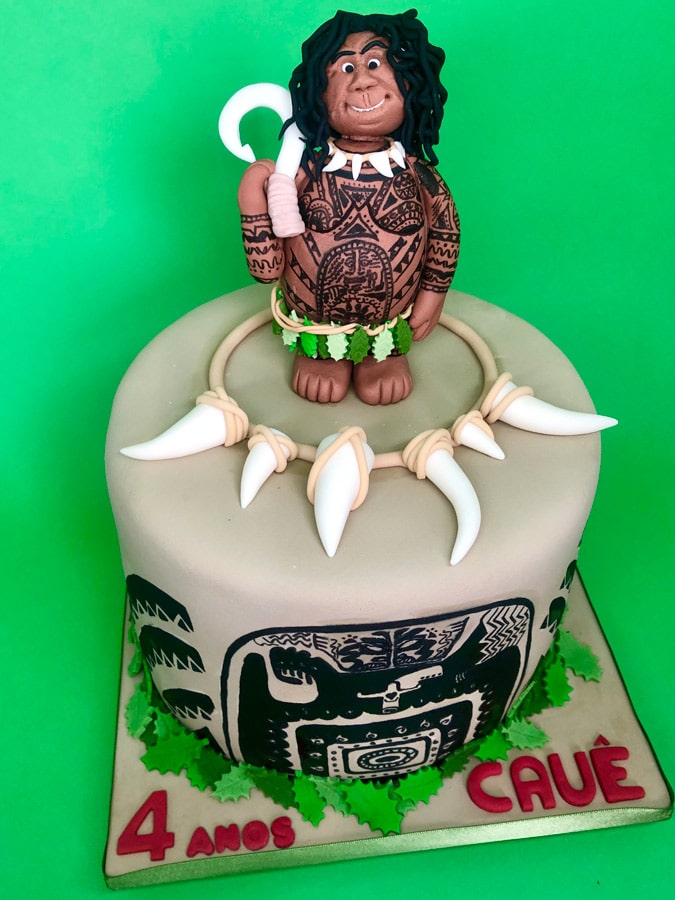 Bolo Maui (Moana Disney): Aventura Tropical em Pasta Americana