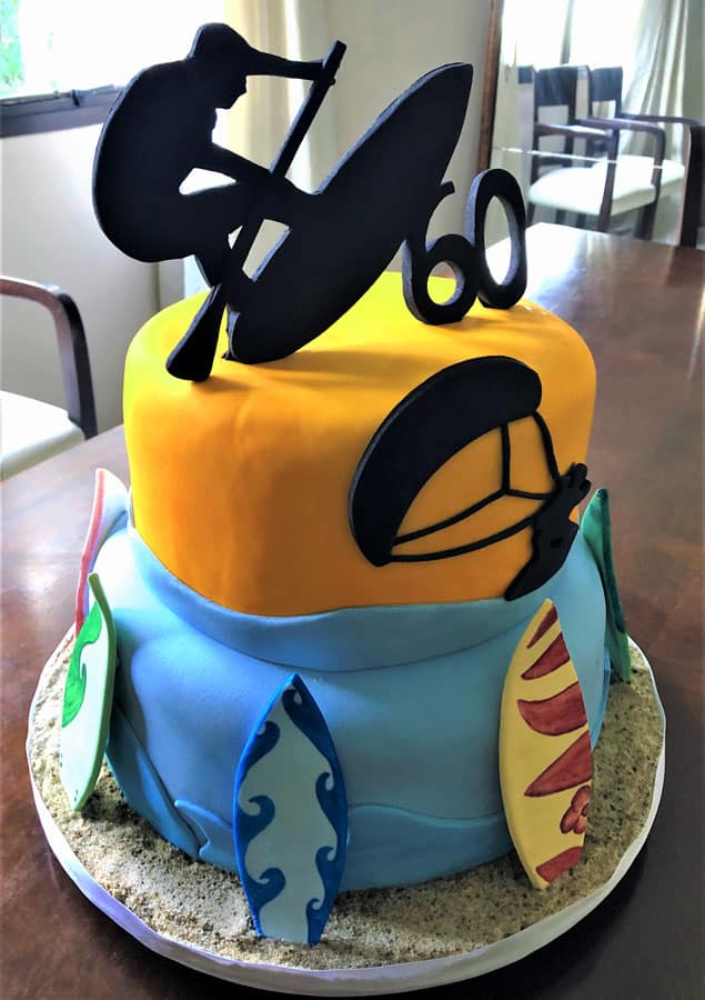 Bolo Kite Surf e Stand up Paddle - Cake Designer - Campos do Jordão